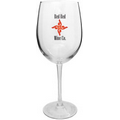 16 Oz. Cachet Tulip Wine Glass with Blue Stem (Screen Printed)